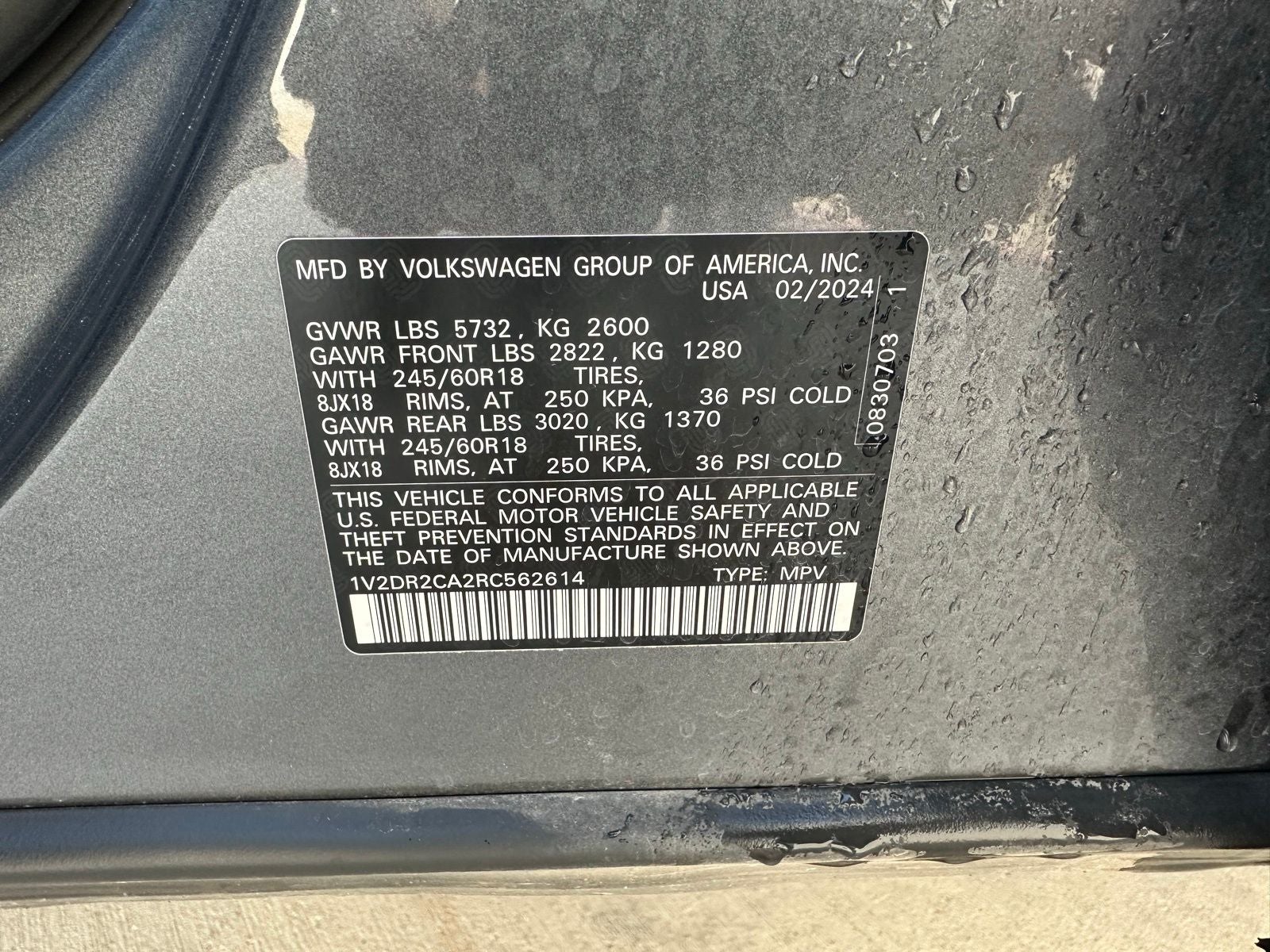 2024 Volkswagen Atlas 2.0T SE