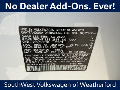 2023 Volkswagen Atlas Cross Sport 3.6L V6 SE w/Technology