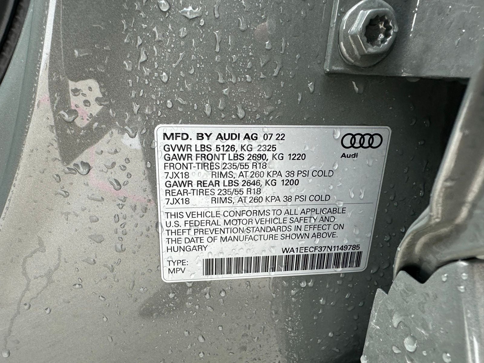 2022 Audi Q3 Premium Plus S Line quattro