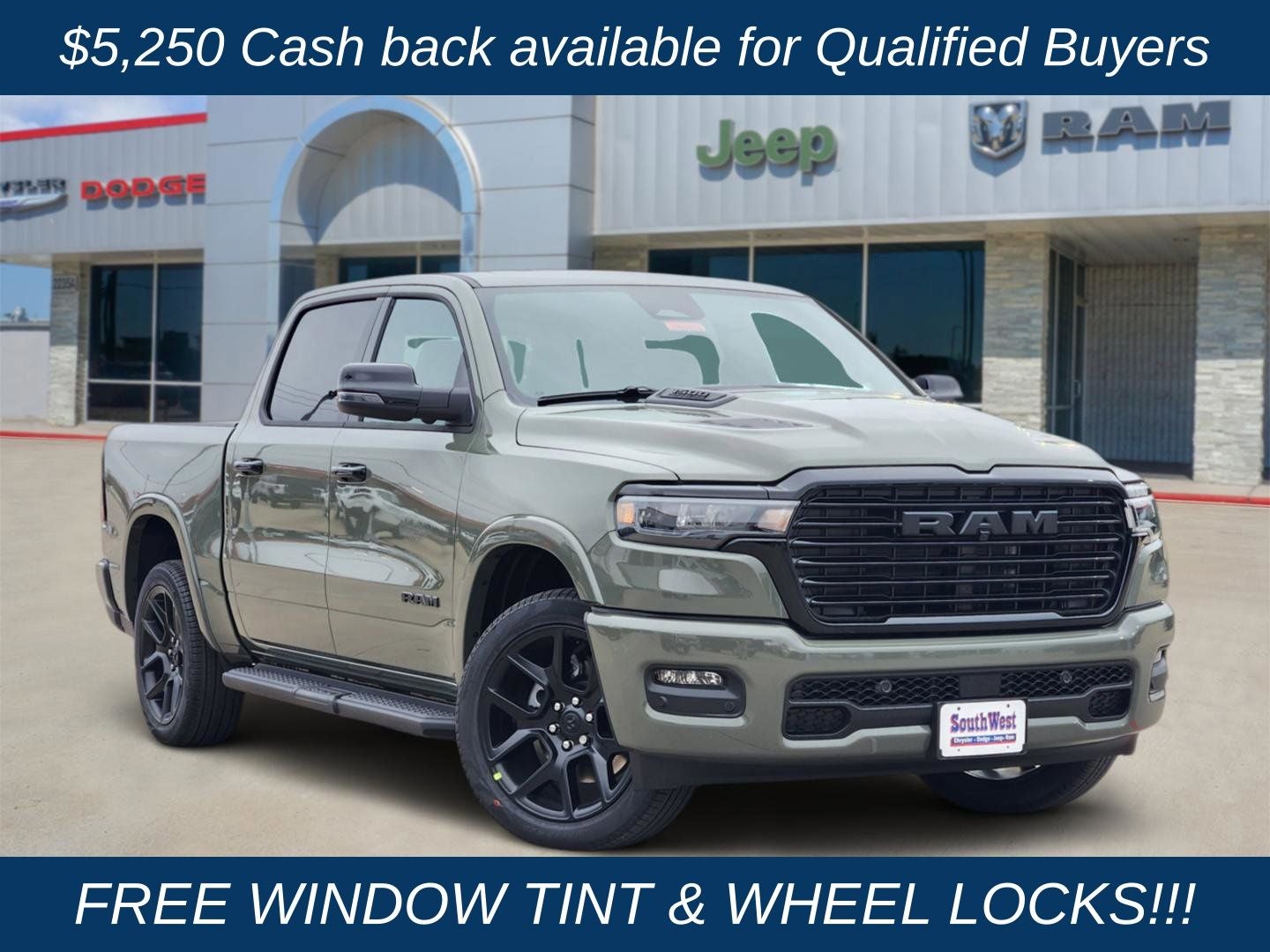 2026 RAM Ram 1500 RAM 1500 LARAMIE CREW CAB 4X4 5'7' BOX