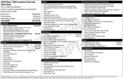 2026 RAM Ram 1500 RAM 1500 LARAMIE CREW CAB 4X4 5'7' BOX