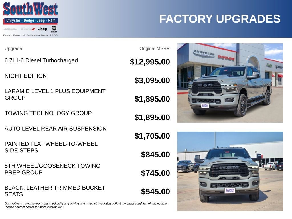 2026 RAM Ram 2500 RAM 2500 LARAMIE CREW CAB 4X4 6'4' BOX