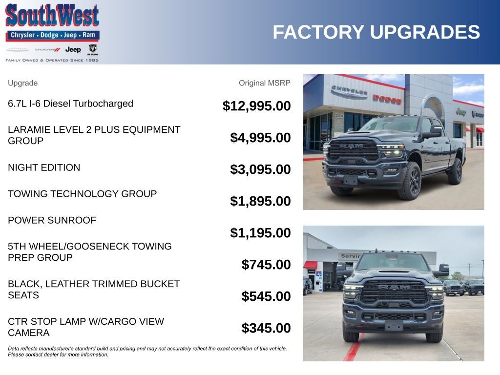 2026 RAM Ram 2500 RAM 2500 LARAMIE CREW CAB 4X4 6'4' BOX