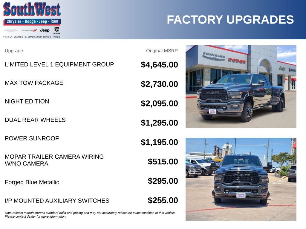 2026 RAM Ram 3500 RAM 3500 LIMITED MEGA CAB 4X4 6'4' BOX
