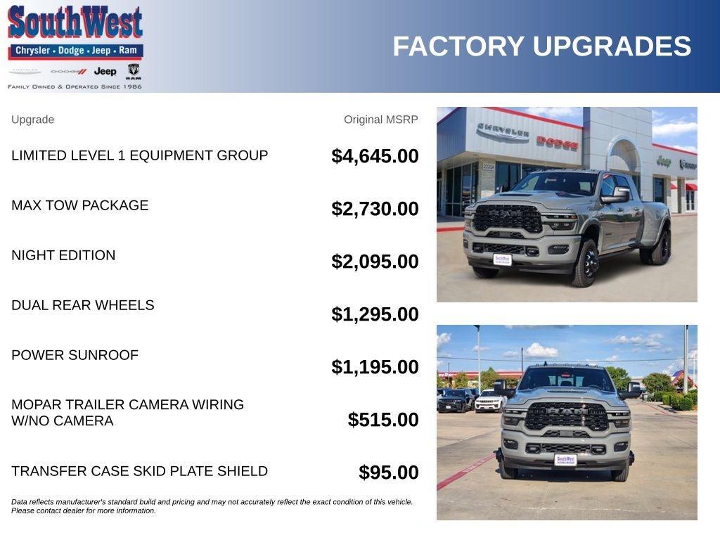 2026 RAM Ram 3500 RAM 3500 LIMITED MEGA CAB 4X4 6'4' BOX