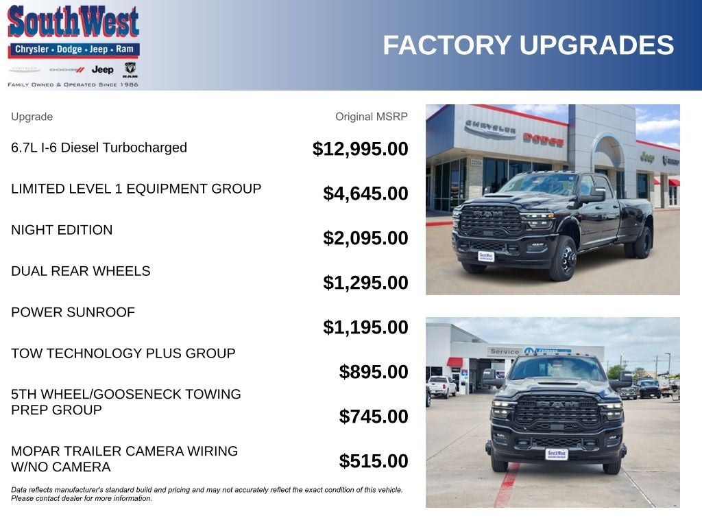 2026 RAM Ram 3500 RAM 3500 LIMITED CREW CAB 4X4 8' BOX