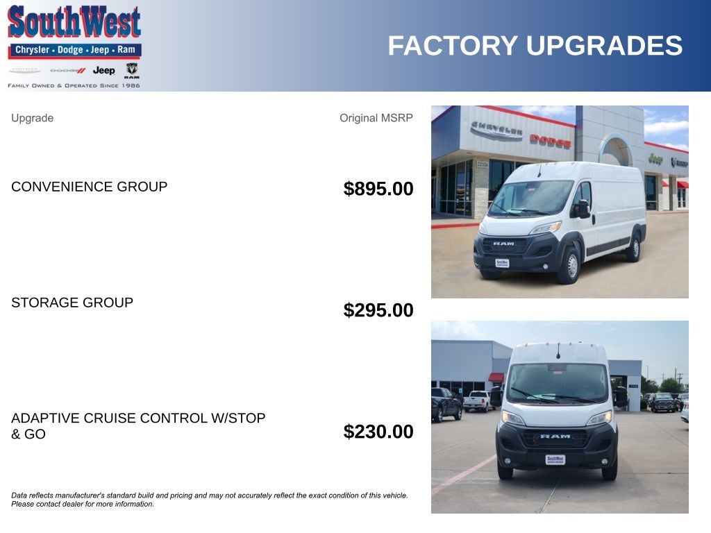 2026 RAM Ram ProMaster RAM PROMASTER 2500 TRADESMAN CARGO VAN HIGH ROOF 159' WB