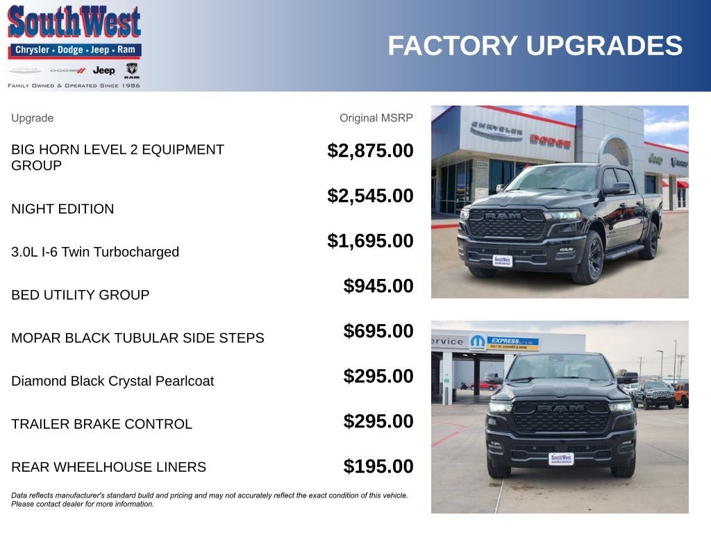 2026 RAM Ram 1500 RAM 1500 LONE STAR CREW CAB 4X4 5'7' BOX