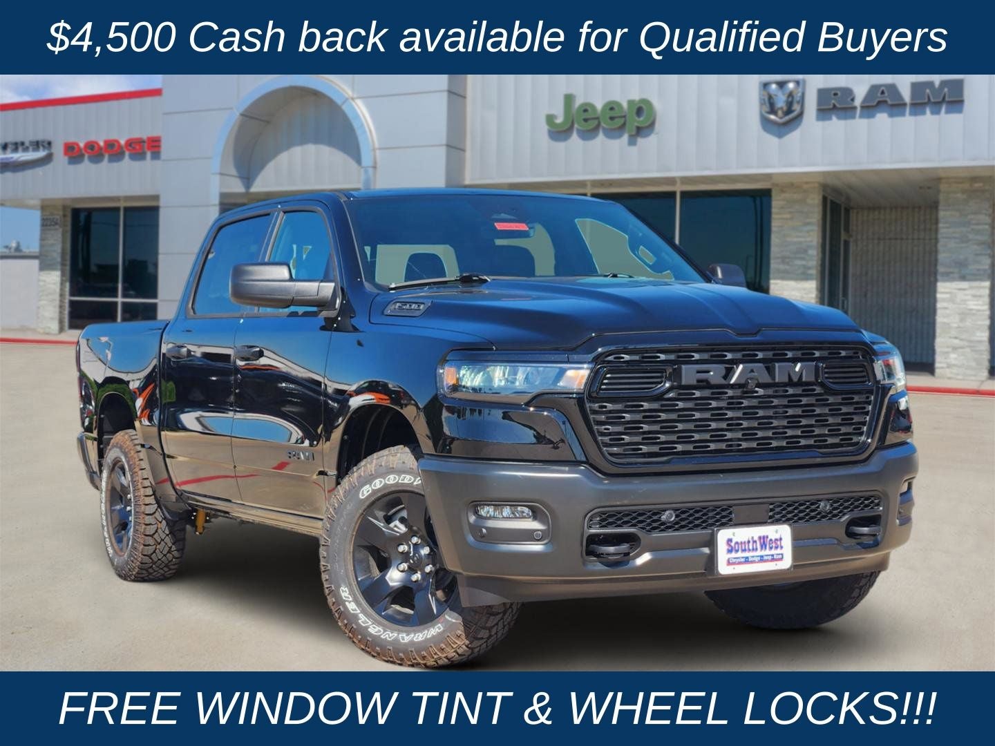 2026 RAM Ram 1500 RAM 1500 WARLOCK CREW CAB 4X4 5'7' BOX