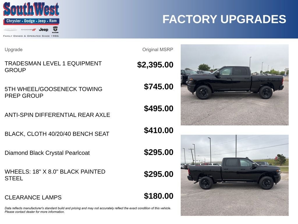 2026 RAM Ram 2500 RAM 2500 TRADESMAN CREW CAB 4X4 6'4' BOX