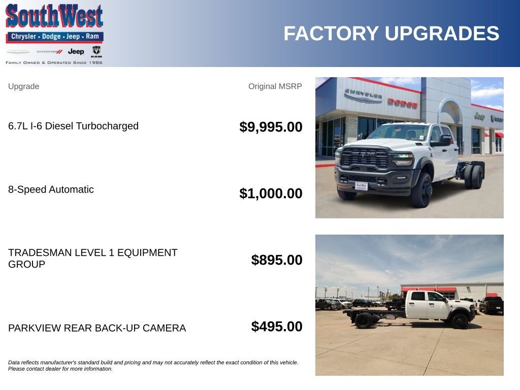 2026 RAM 5500 Chassis RAM 5500 TRADESMAN CHASSIS CREW CAB 4X4 84' CA