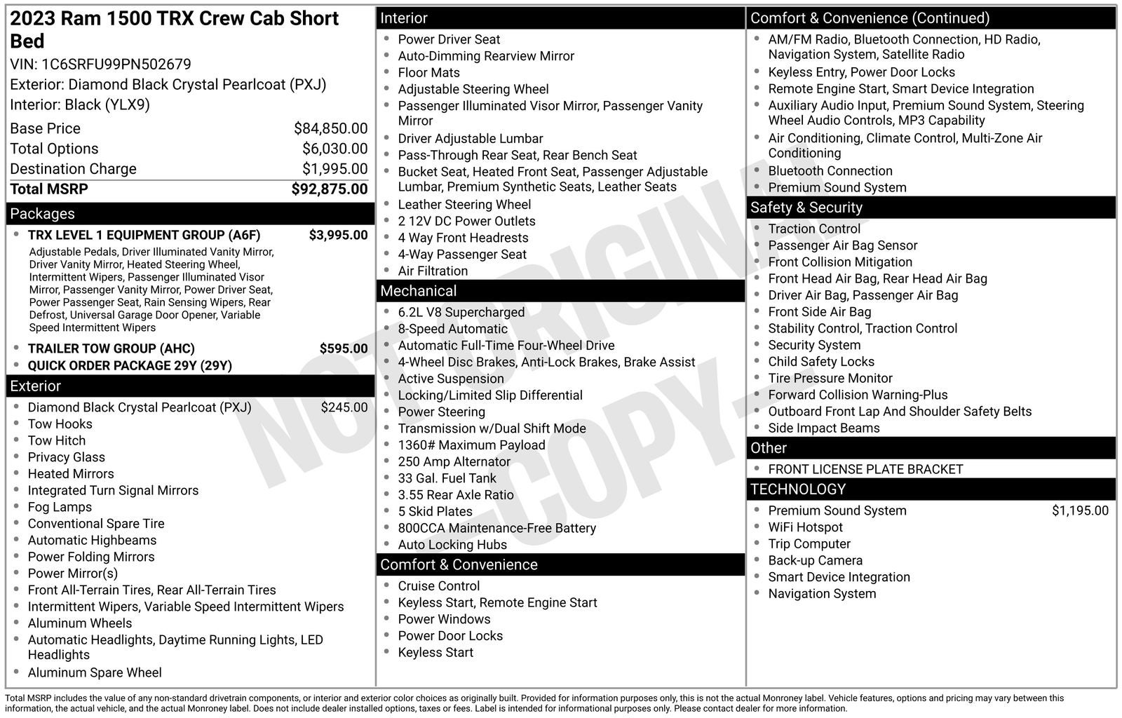 2023 RAM 1500 TRX