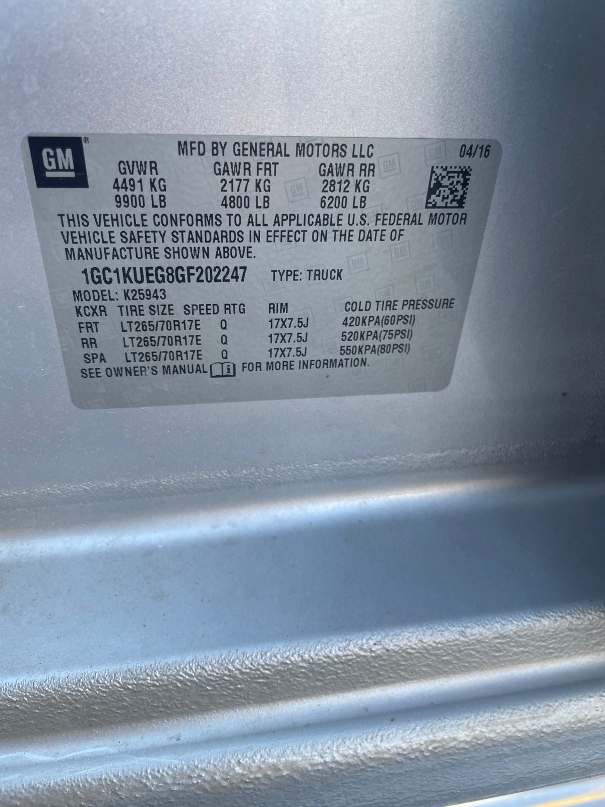 2016 Chevrolet Silverado 2500HD Work Truck