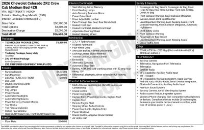 2026 Chevrolet Colorado ZR2