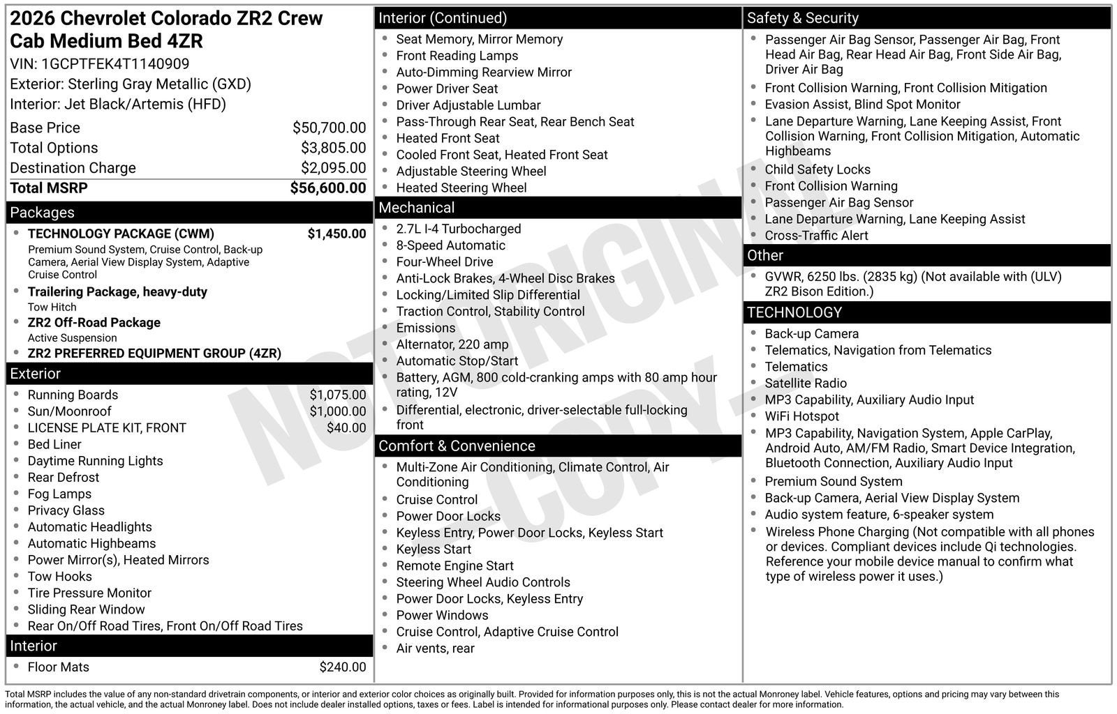 2026 Chevrolet Colorado ZR2