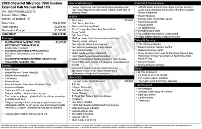 2020 Chevrolet Silverado 1500 Custom