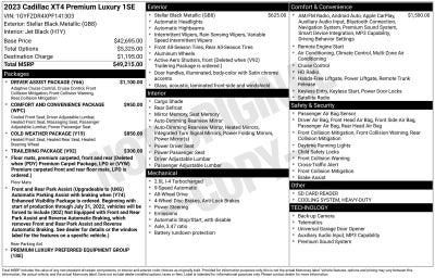 2023 Cadillac XT4 Premium Luxury