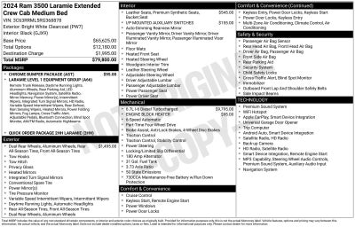 2024 RAM 3500 Laramie Mega Cab 4x4 6'4" Box