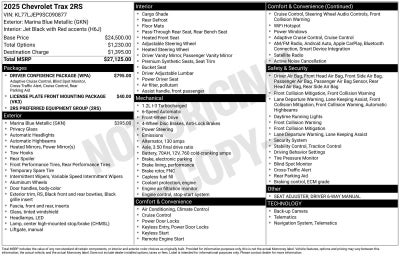 2025 Chevrolet Trax 2RS