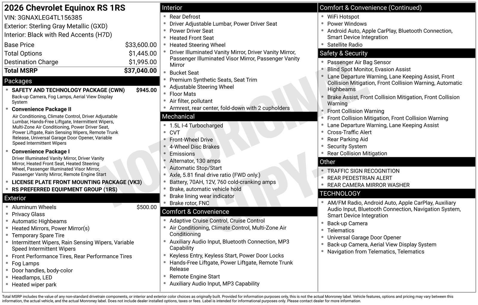 2026 Chevrolet Equinox RS