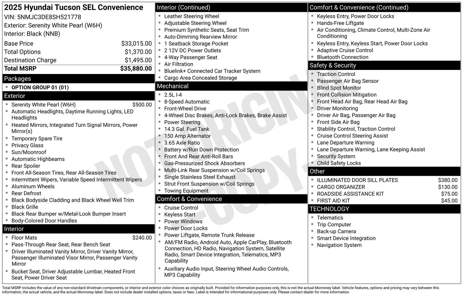 2025 Hyundai Tucson SEL Convenience